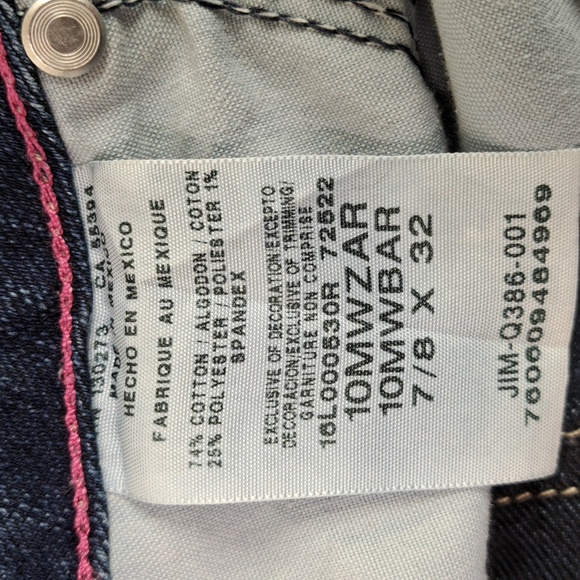 Wrangler Bootcut Mid-Rise Blue Jeans Size 7/8 ×32 Style 10MWBAR - Picture 15 of 15